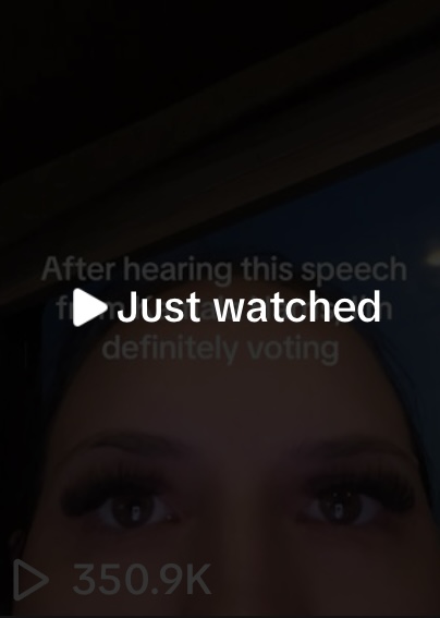 Fake Harris audio TikTok 1 view count