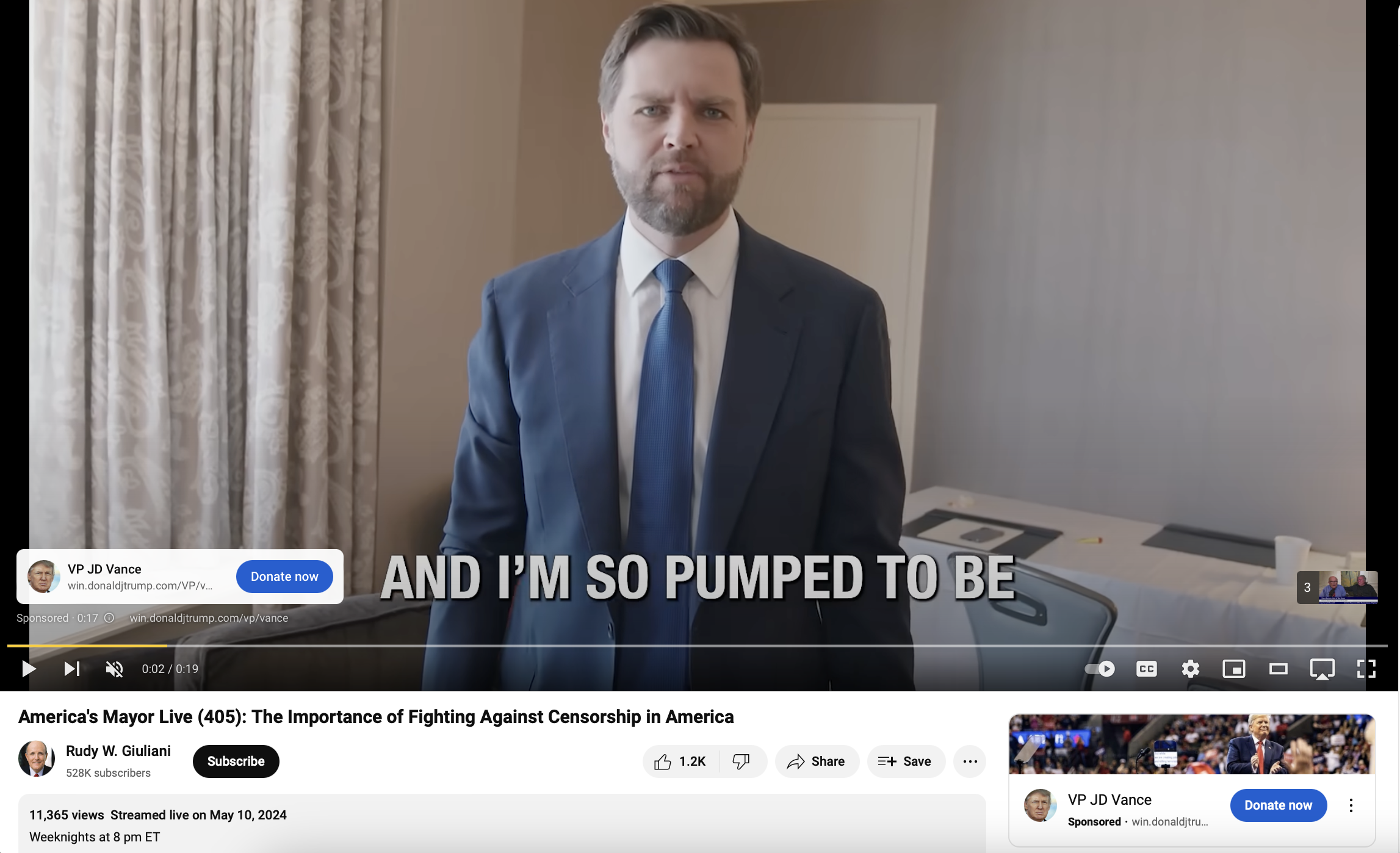 5/10 rudy giuliani monetized yt