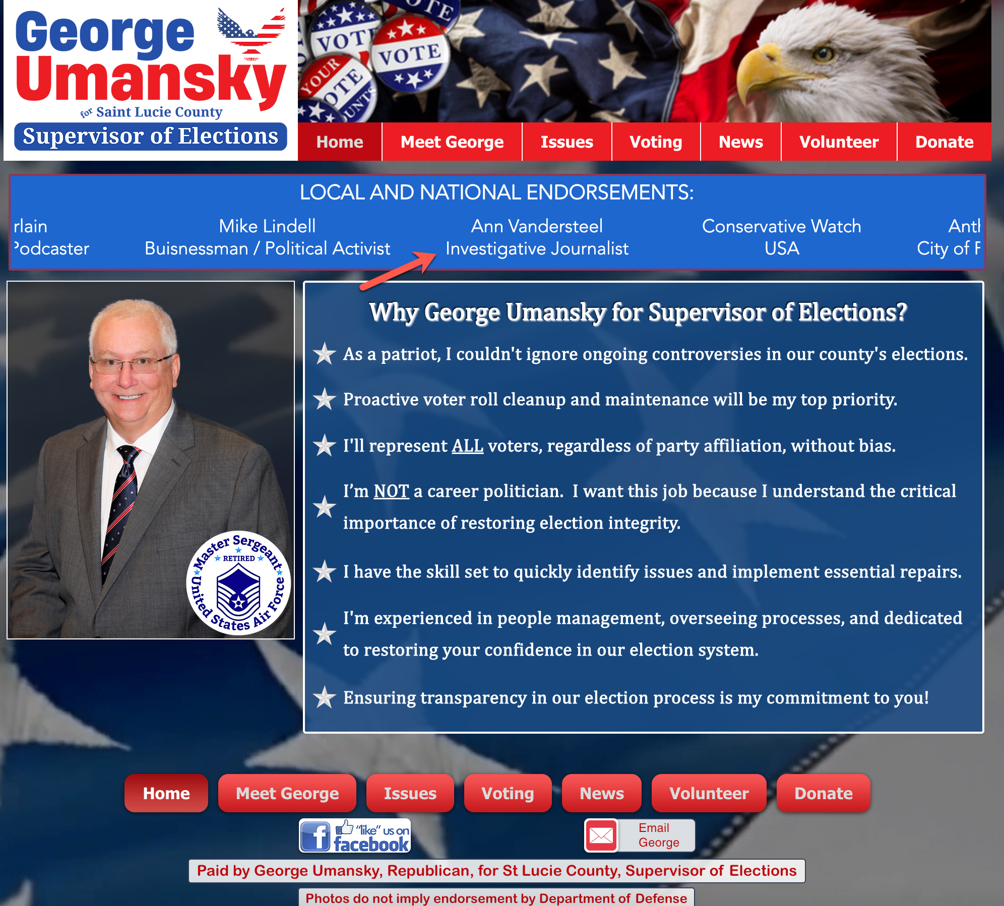 Umansky Vandersteel endorsement