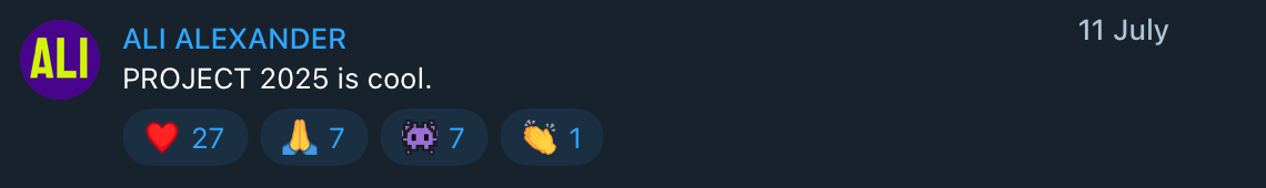 Ali Alexander Project 2025