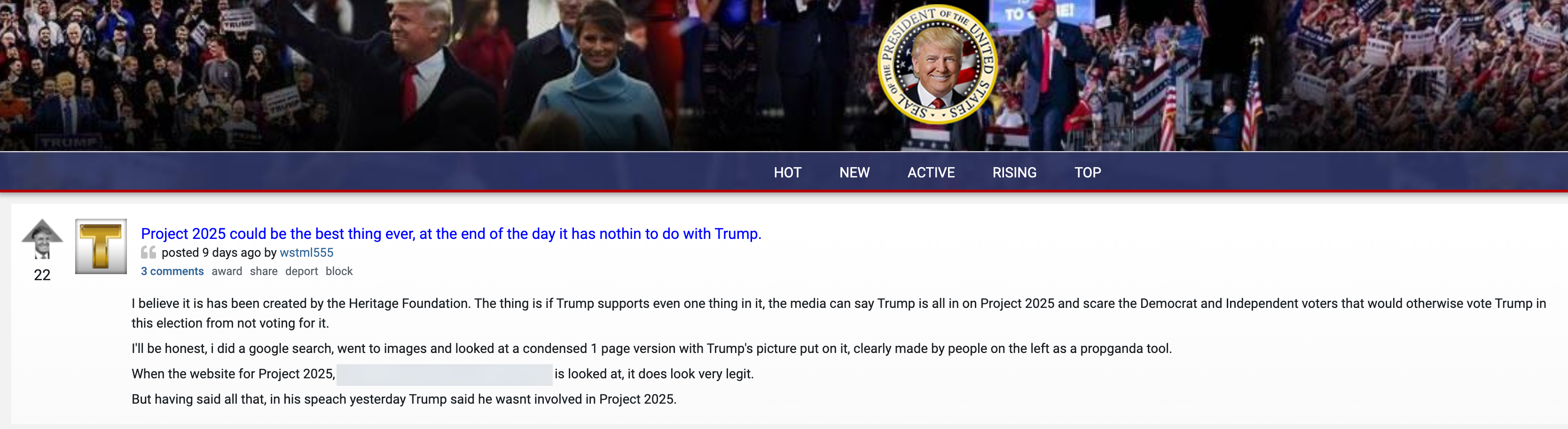 TheDonald Project 2025
