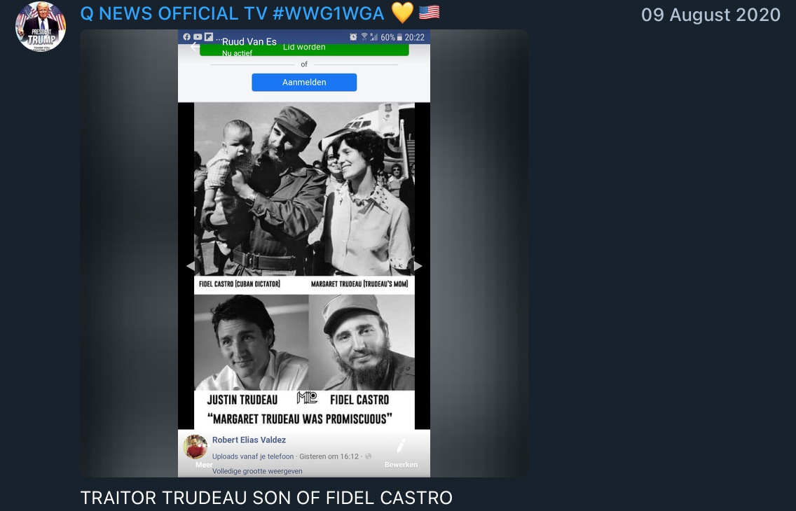 Q NEWS OFFICIAL TV #WWG1WGA Trudeau Castro