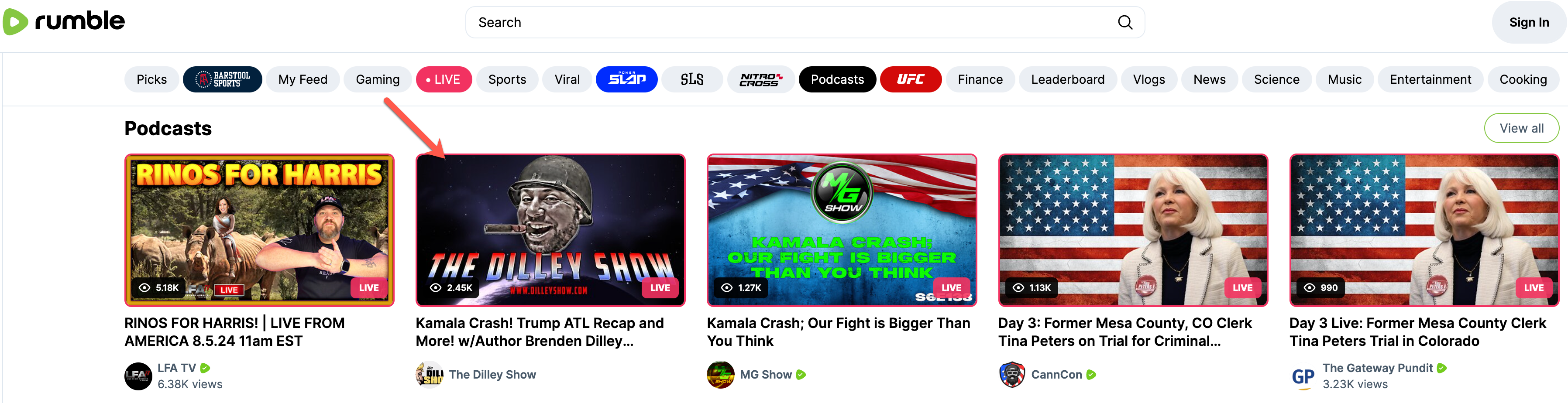 Rumble Dilley 8/5/24