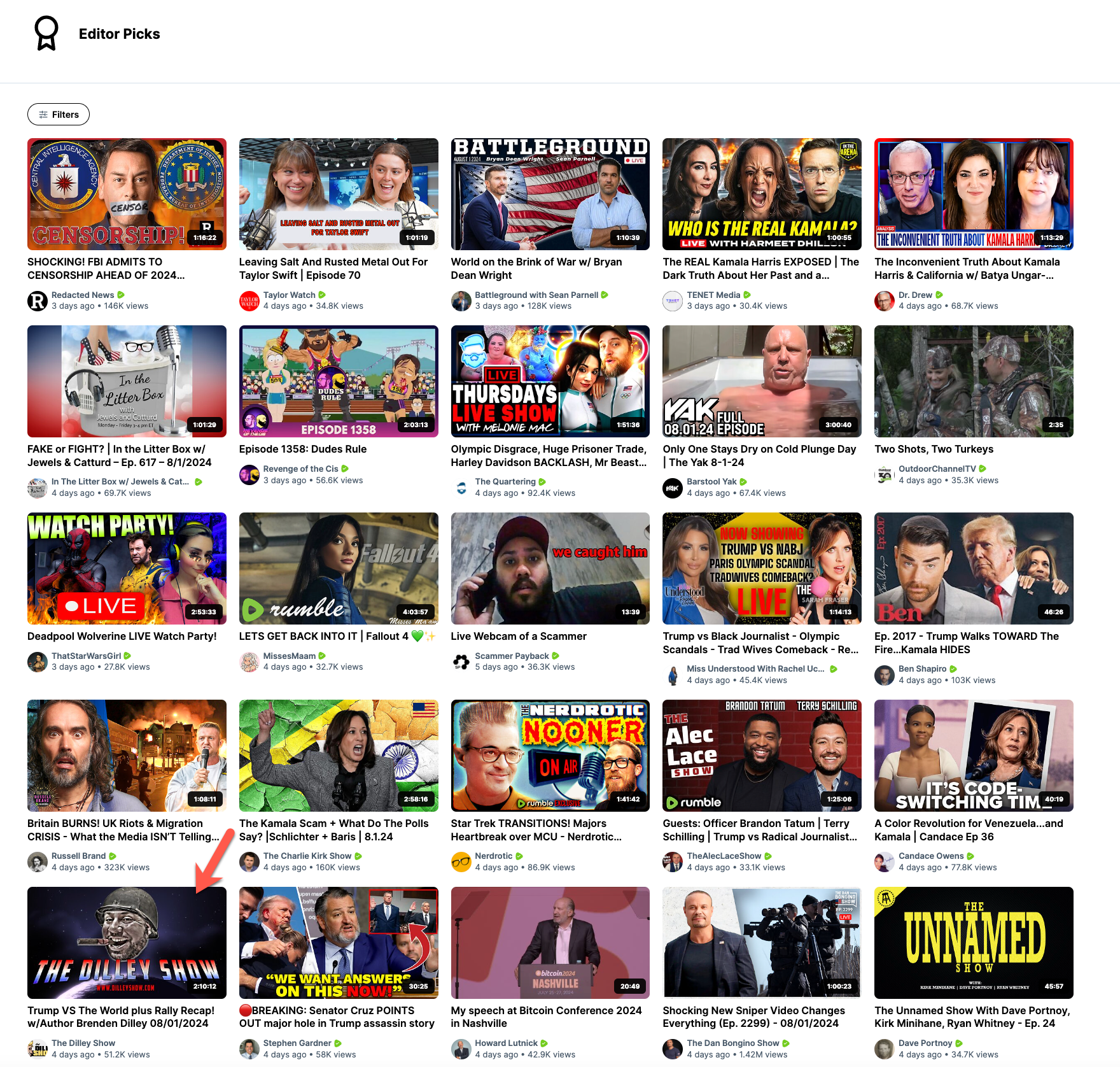 Editor pick Rumble Dilley 8/5/24