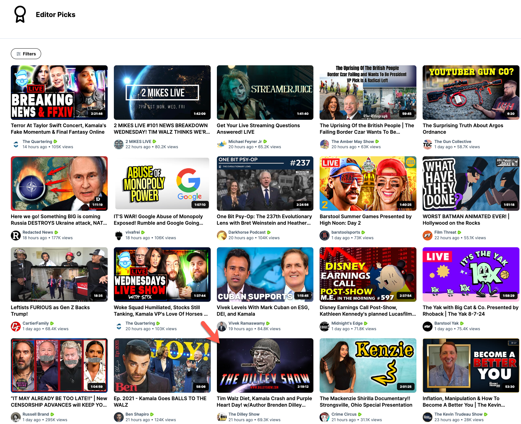 Editor pick Rumble Dilley 8/8/24