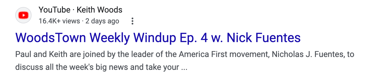 Woods Fuentes YouTube