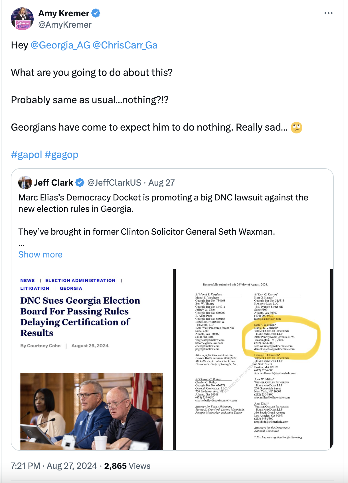 Hey  @Georgia_AG   @ChrisCarr_Ga    What are you going to do about this?  Probably same as usual…nothing?!?  Georgians have come to expect him to do nothing. Really sad… 🙄  #gapol #gagop