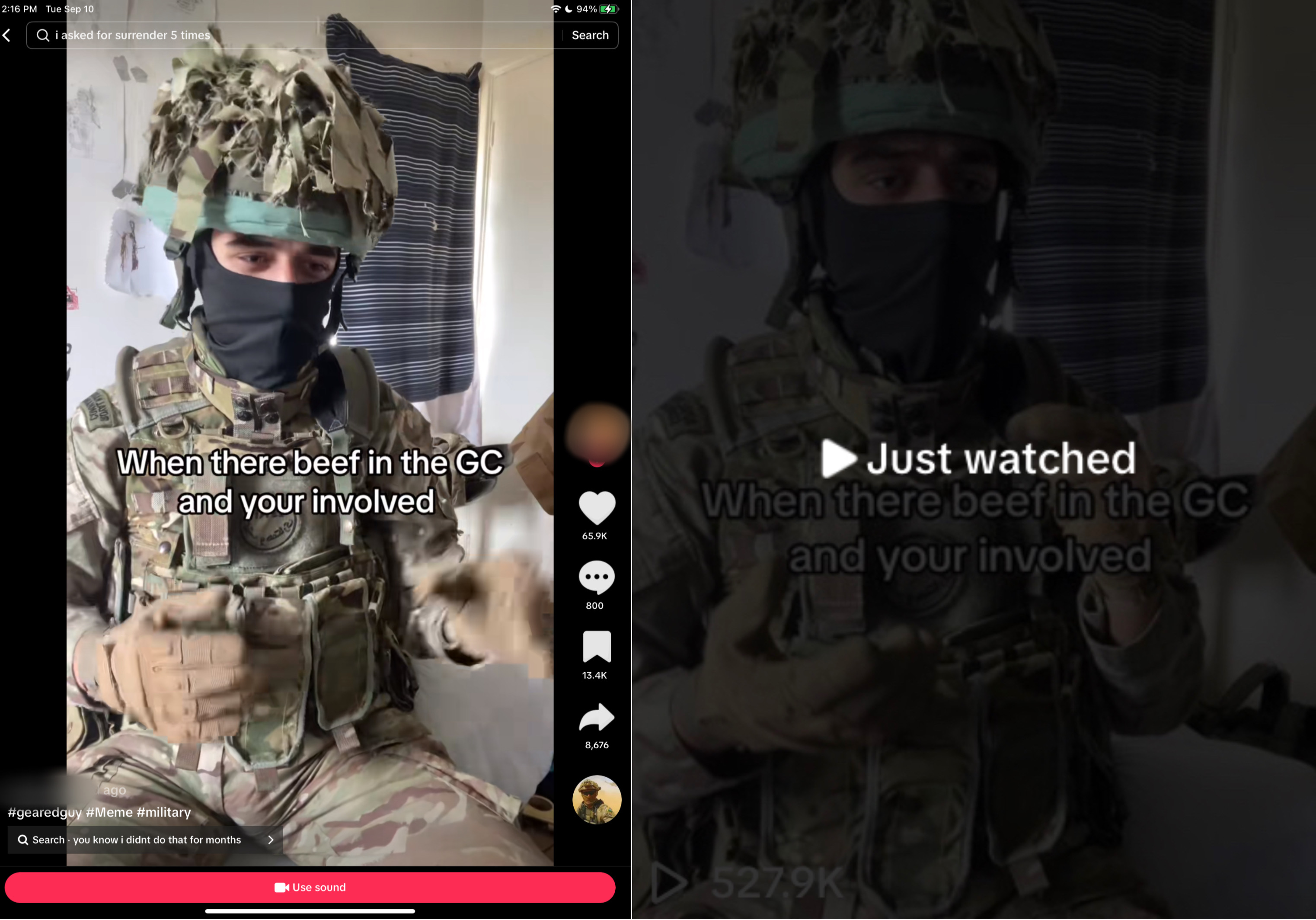 'When there beef in the GC and your involved'