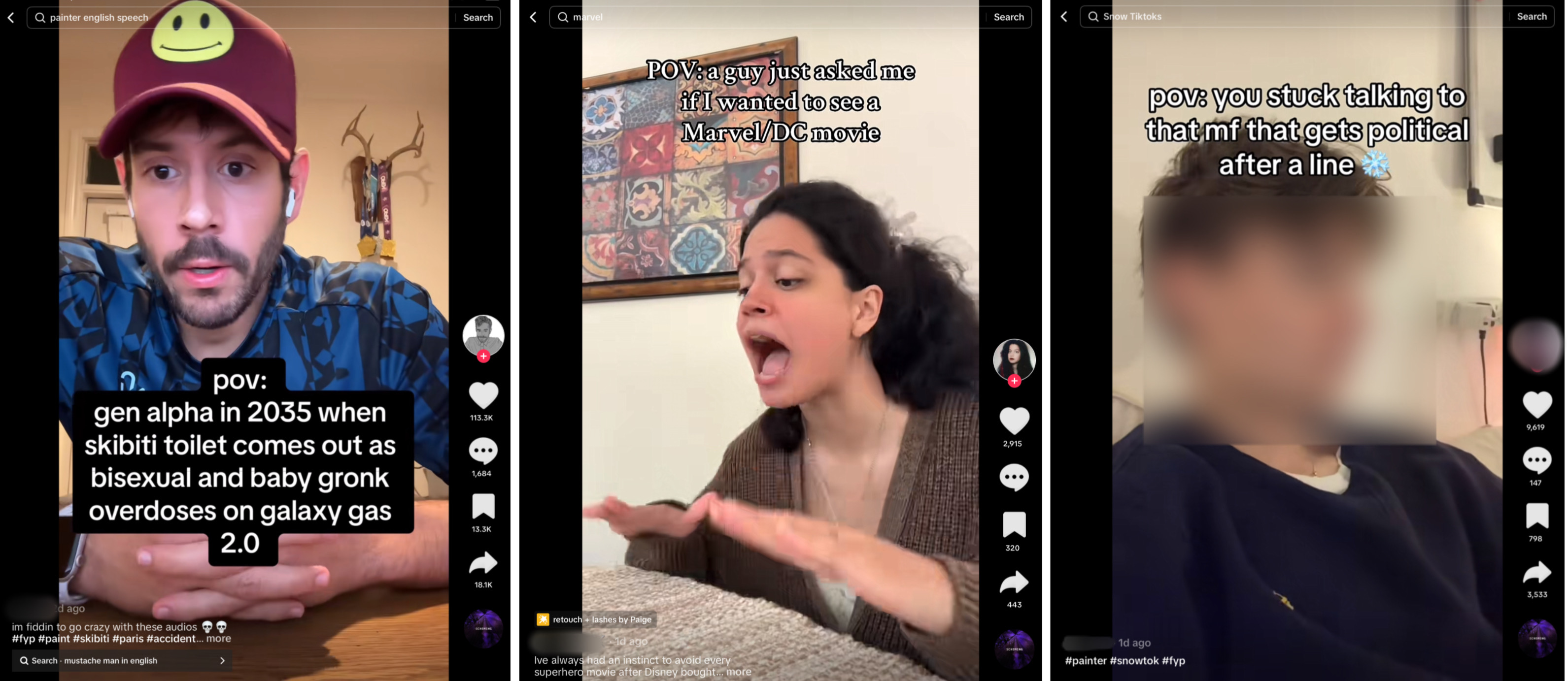 Videos mocking Hitler audio through a POV meme format 