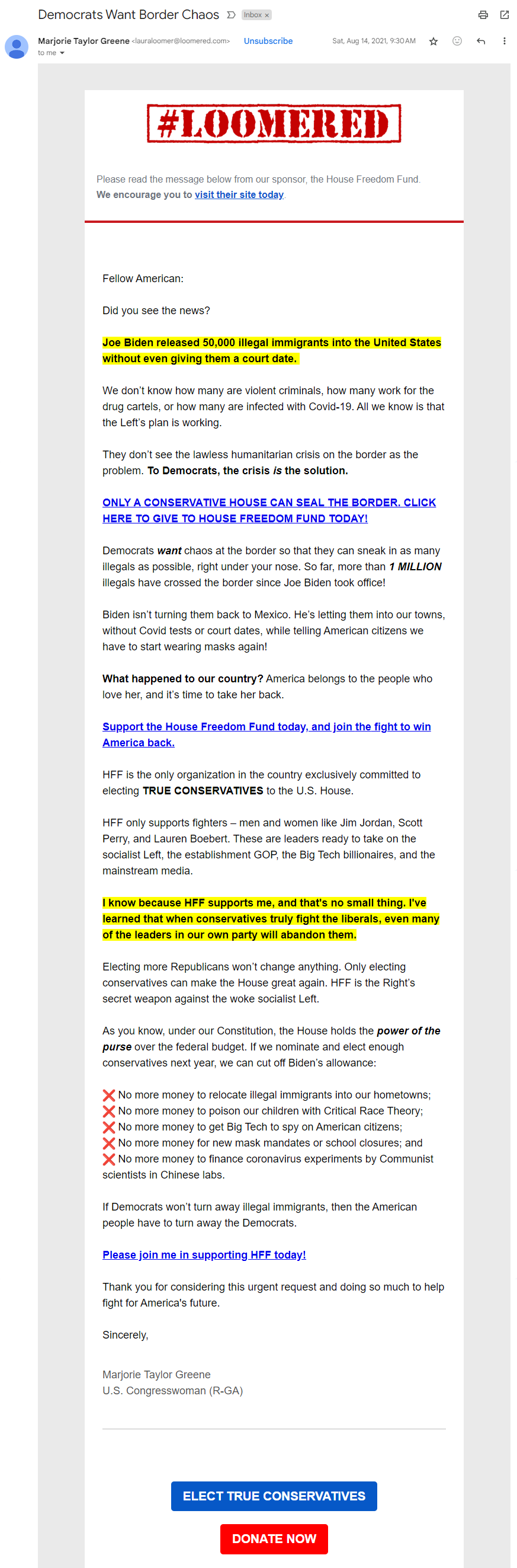 Laura Loomer House Freedom Fund