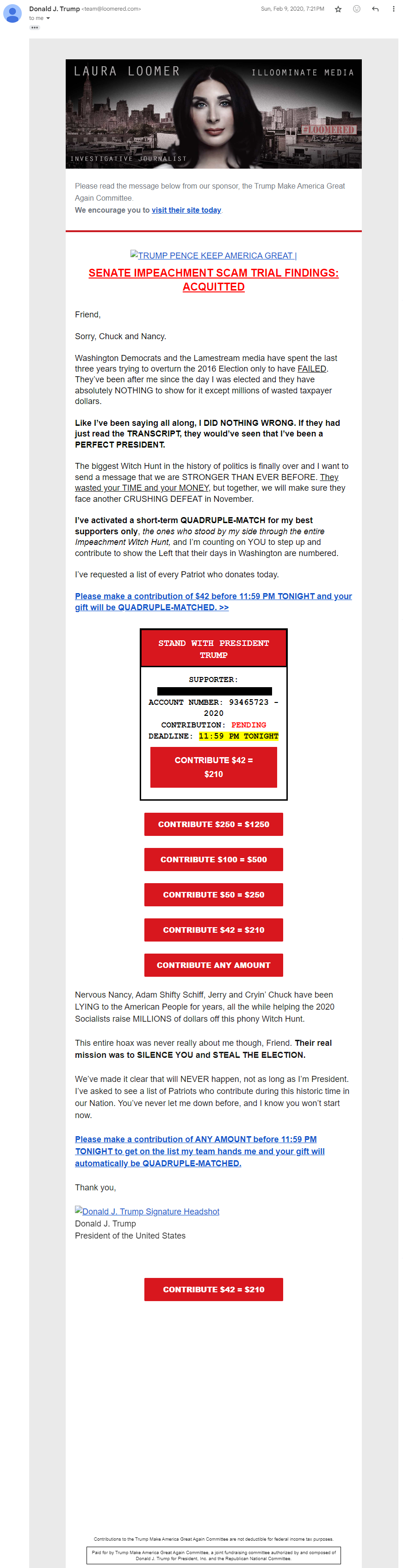 Laura Loomer Trump Make America Great Again Committee