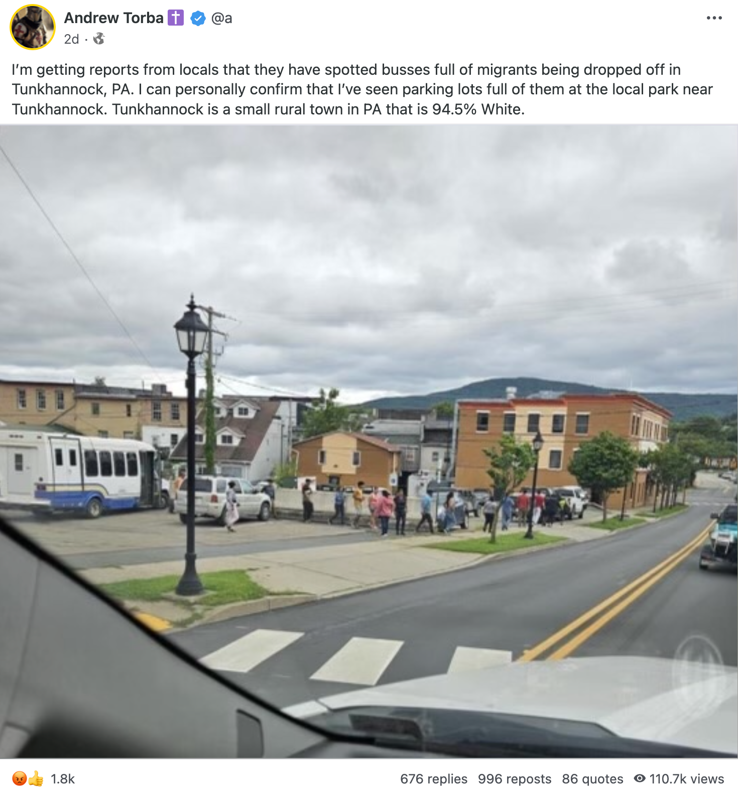 Torba Tunkhannock Gab post