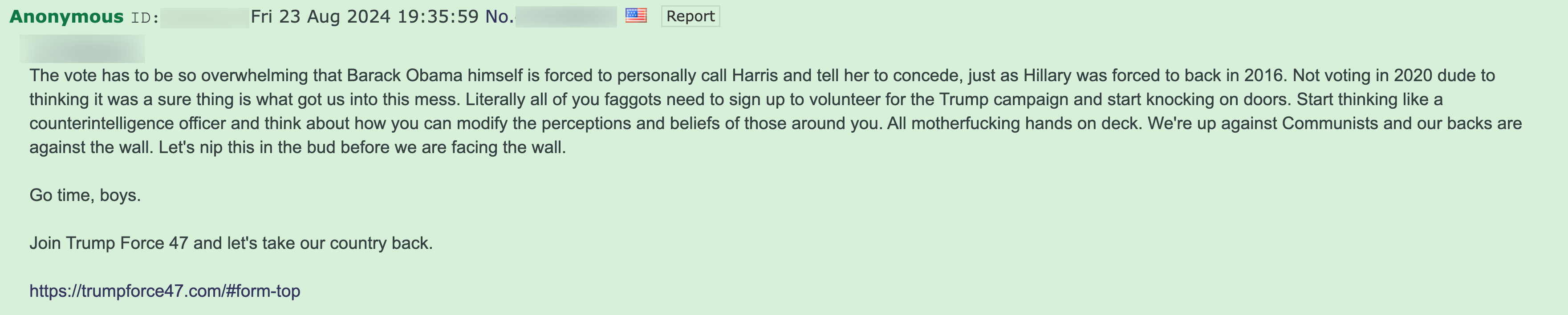 4chan Trump Force 47 post8