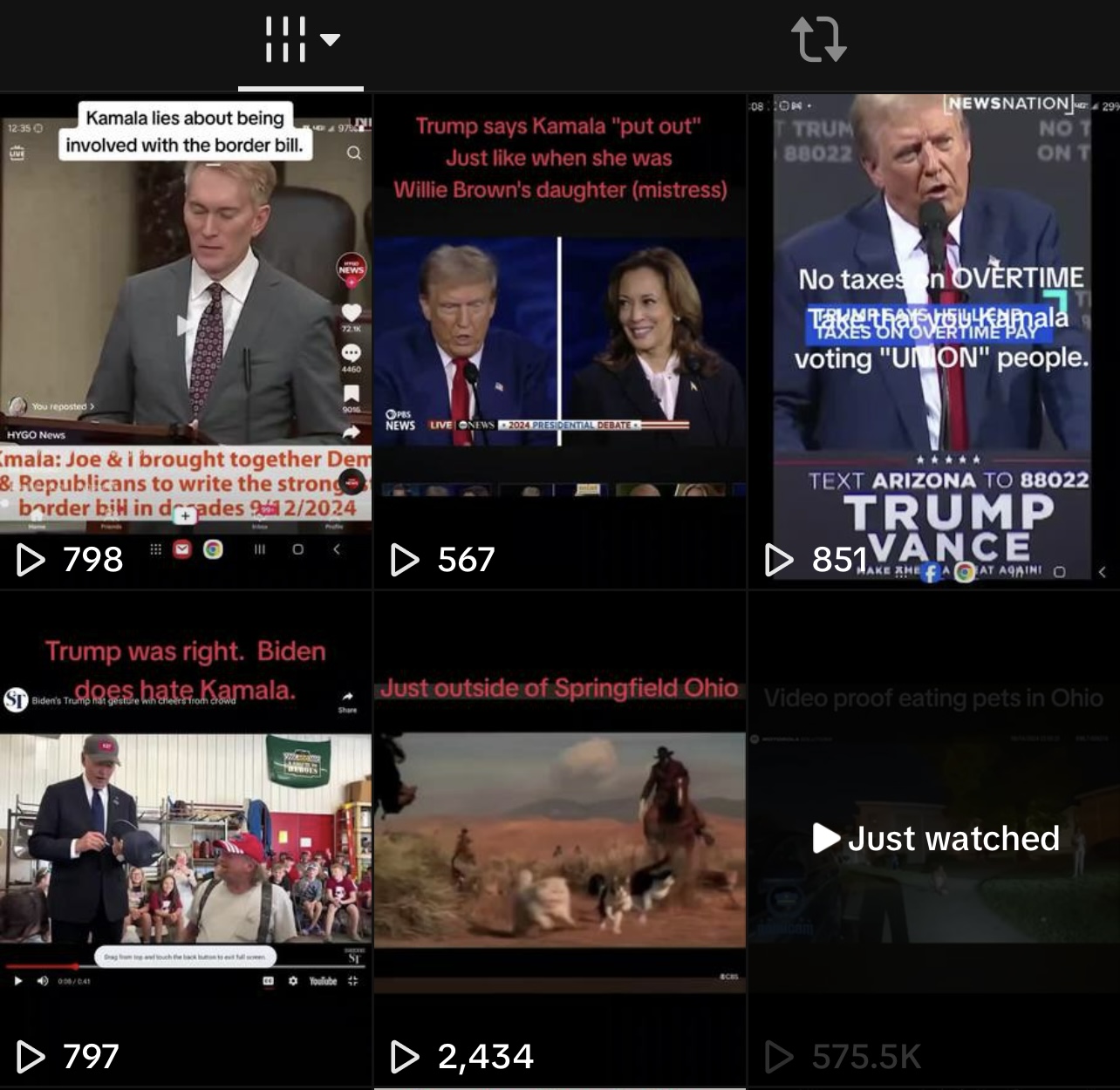 "Haitians eating animals in Springfield, Ohio" view count