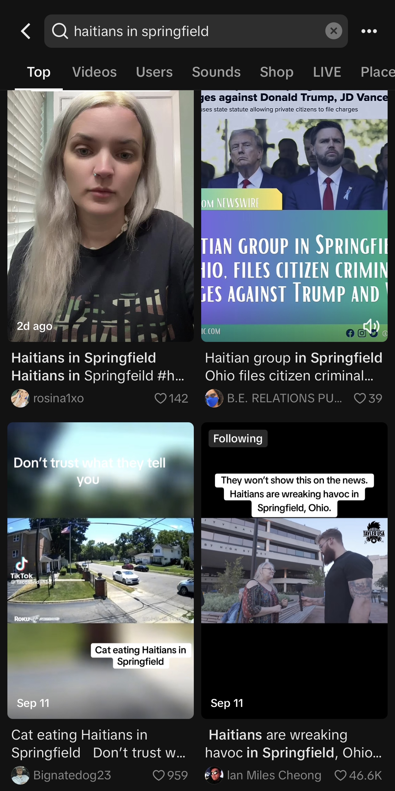 “haitians in springfield” search