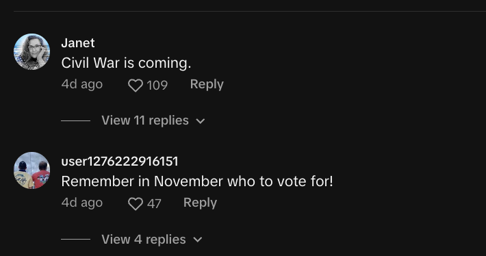 Top comment on video containing Helene misinformation contains civil war rhetoric 