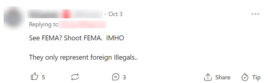 see FEMA? shoot FEMA IMHO
