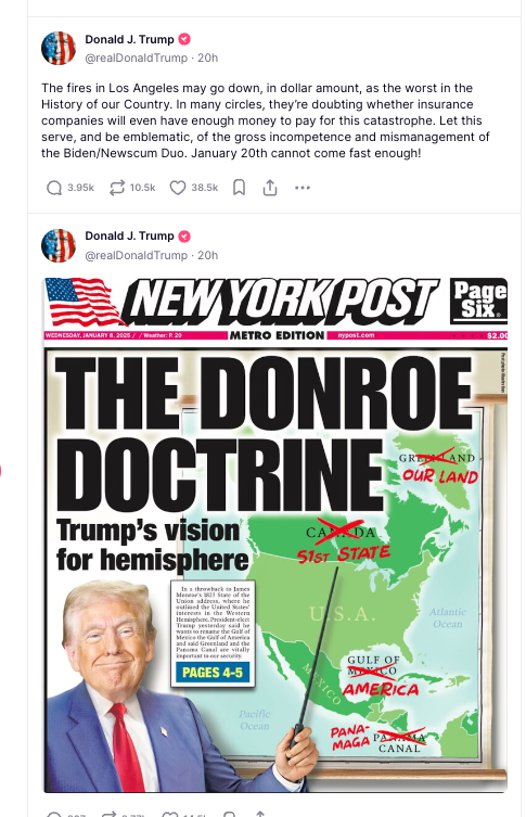 Truth Social post