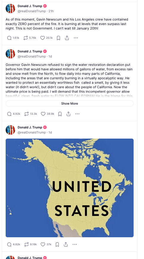 trump truth social post