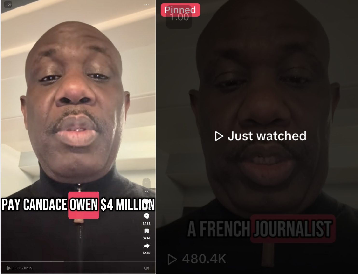 “My sources have told me Emannuel Macron, the president of France, and his wife Brigitte Macron made an offer to Candace Owens. And the offer is as follows: In exchange for Candace Owens not publishing this documentary about Brigitte Macron being a man, the Macrons…. will pay Candace Owens $4 million plus $50,000 a month for life.”