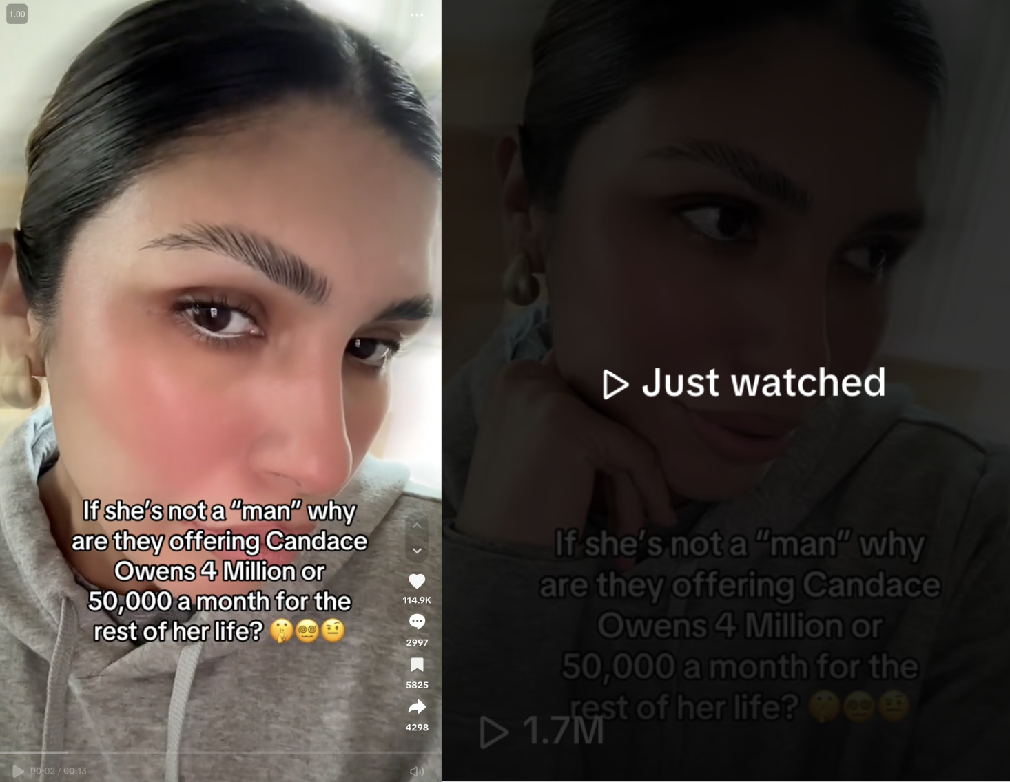  “If she’s not a “man” why are they offering Candace Owens 4 Million or 50,000 a month for the rest of her life?” 