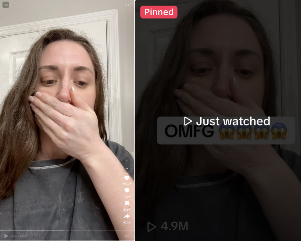 “I’m going to throw up. I’m going to throw up. Um I’ve been watching Candace Owens. She’s covering the president of France, okay? Because she believes that the president is married to a trans woman. Um. The president is married to his father.” 