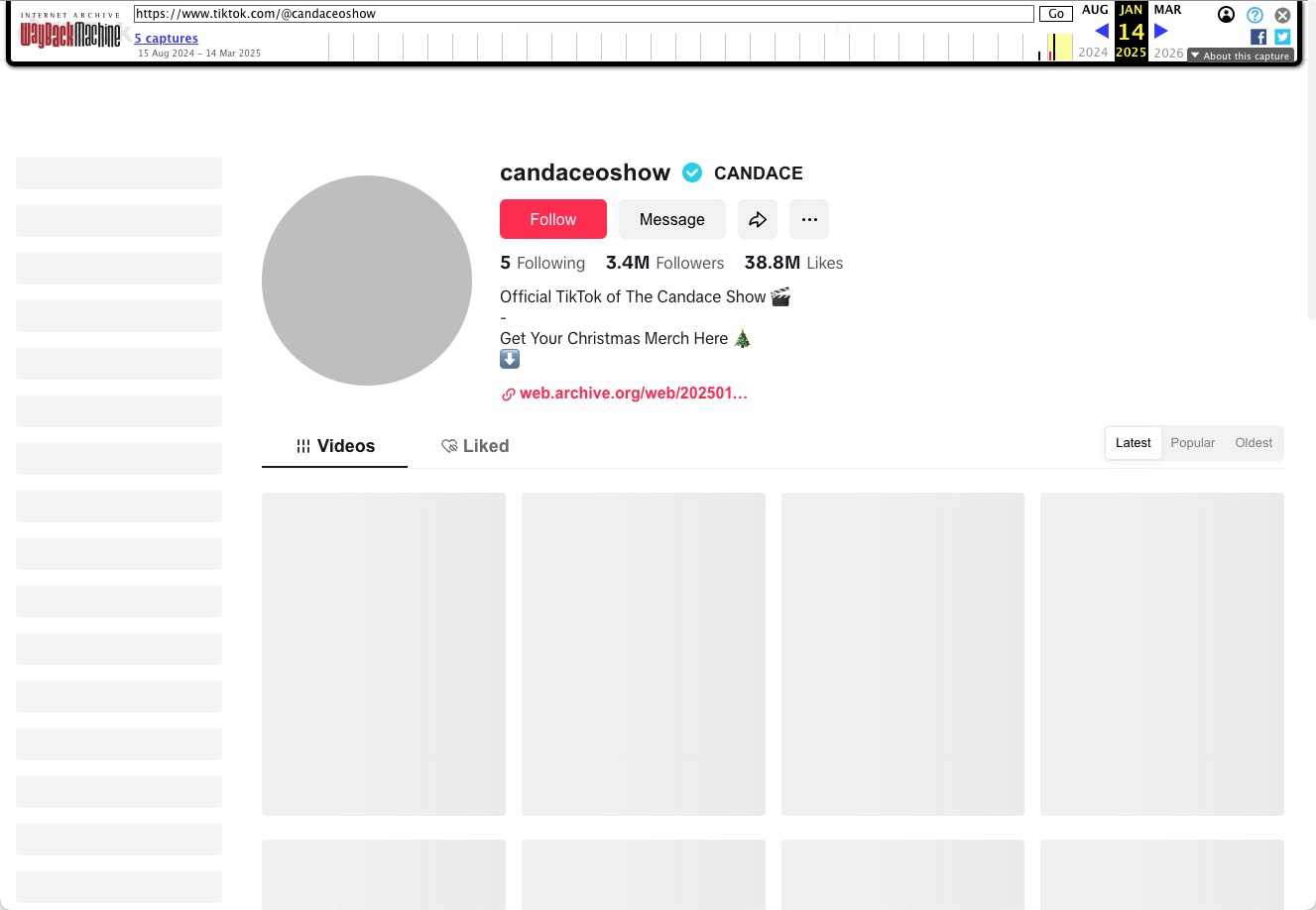 Candace Owens TikTok_as of 20250114