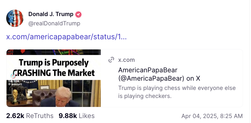 Trump Truth social tariff