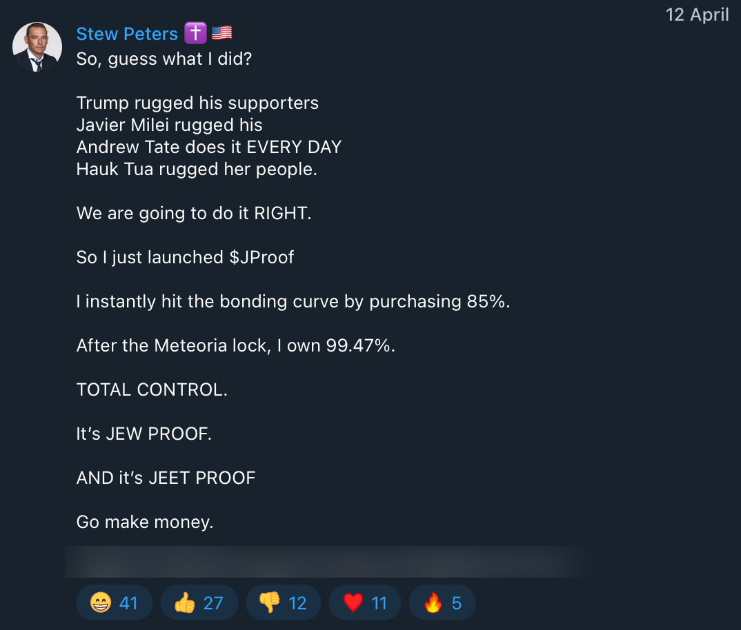 Peters coin announcement