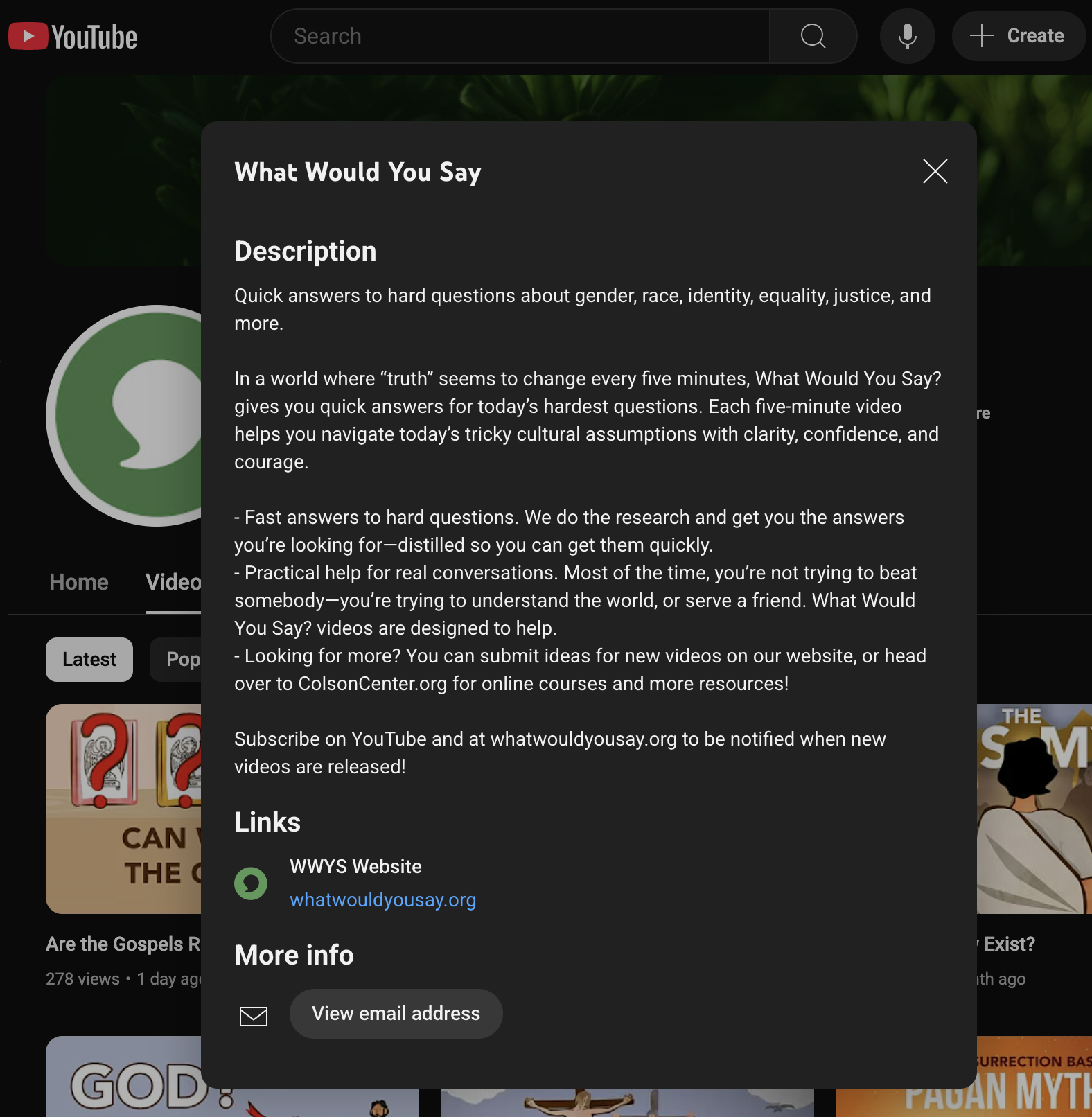 WWYS YouTube