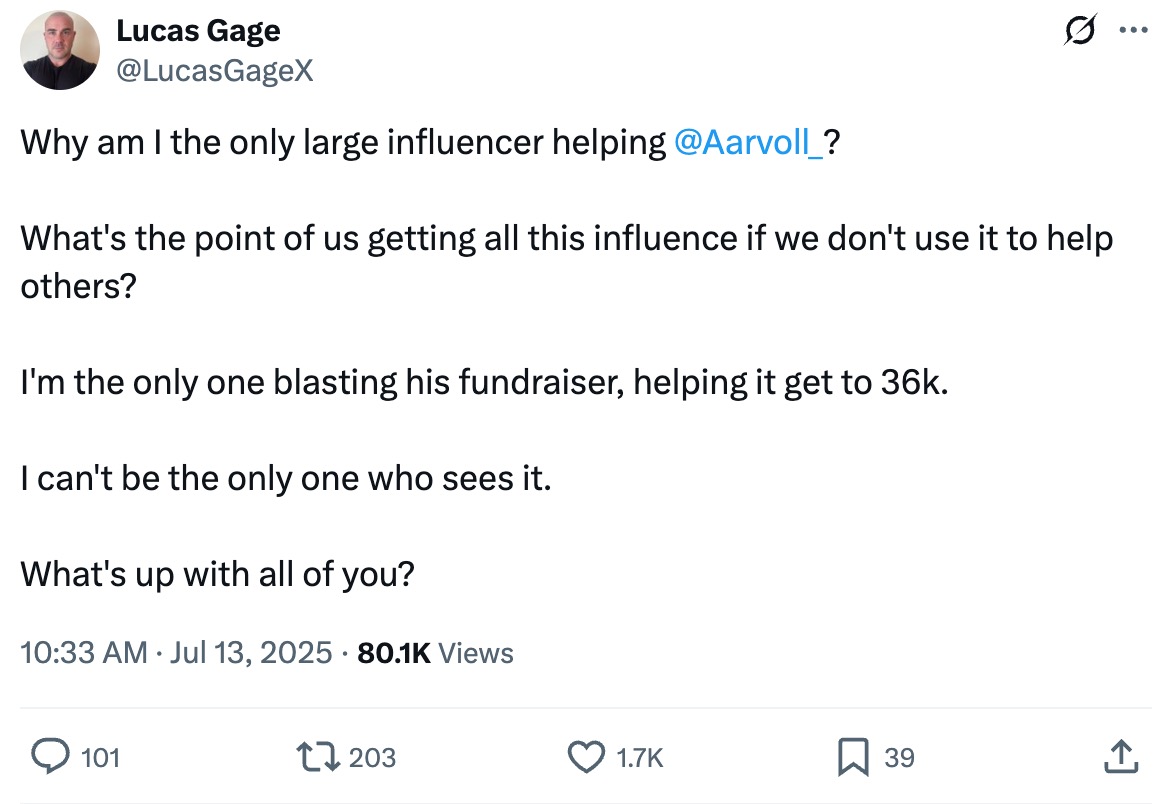 Lucas Gage Orwoll post