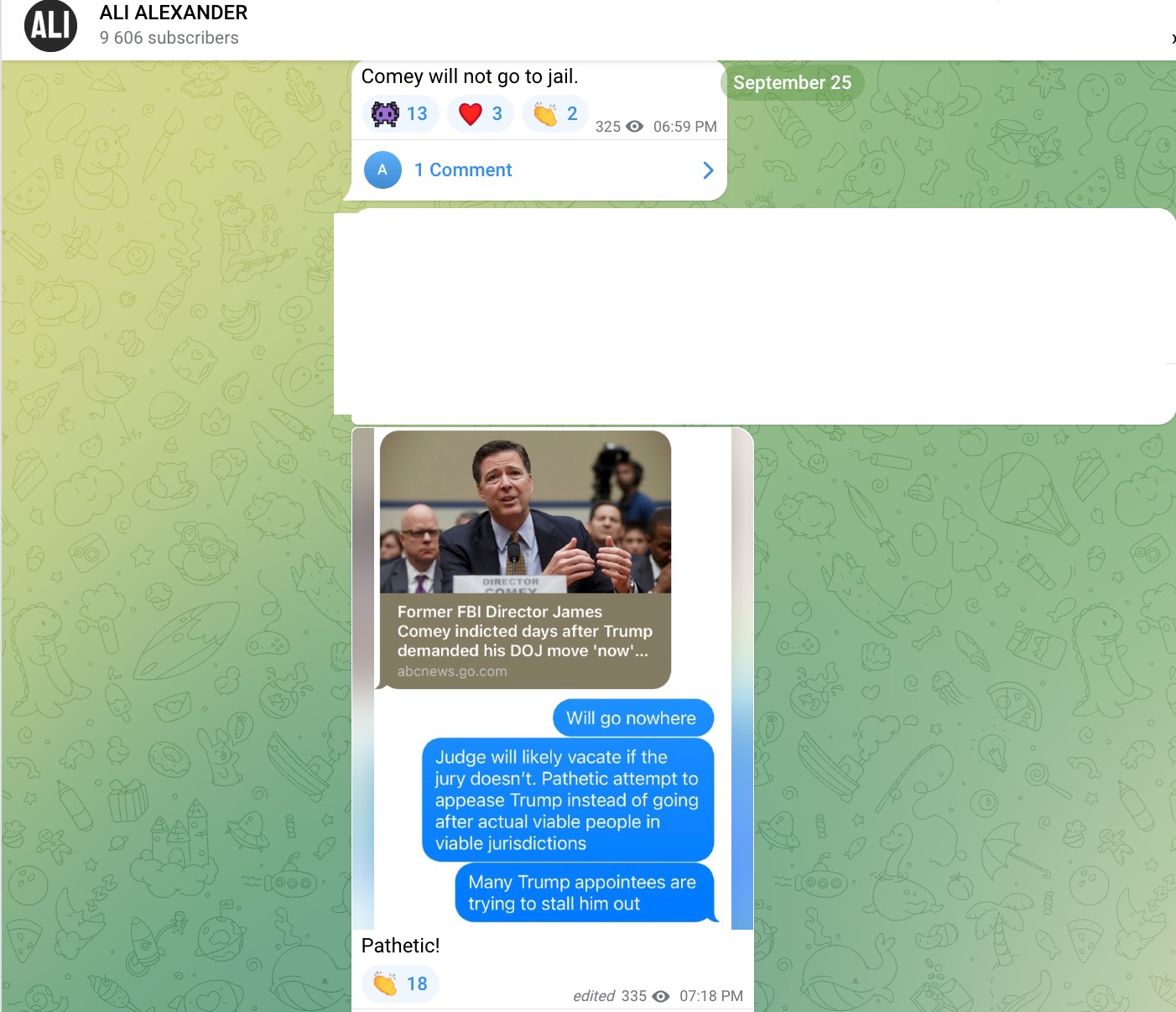 Ali Alexander Comey indictment