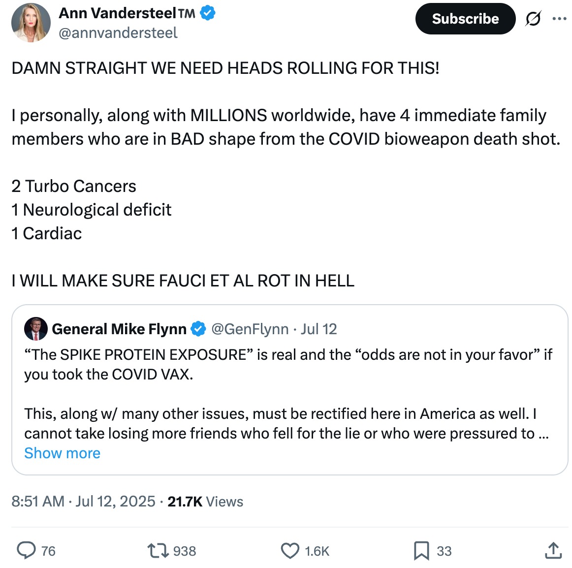 Vandersteel vaccine