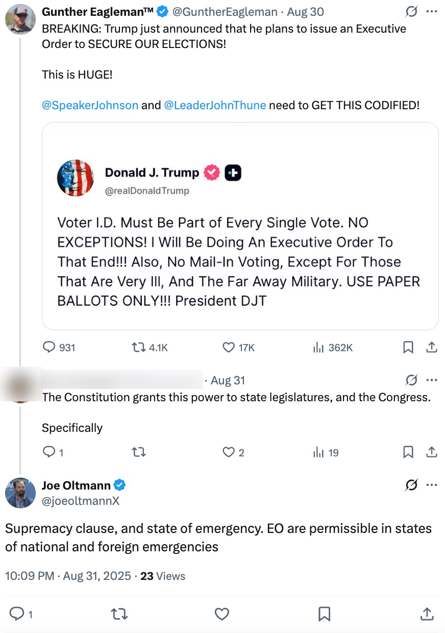 Oltmann national emergency post