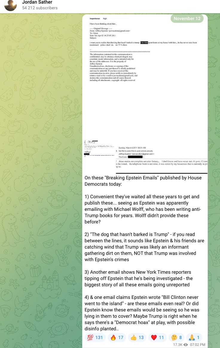 Sather Trump Epstein informant
