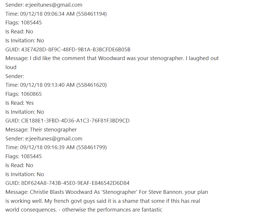 text exchange between Steve Bannon and Jeffrey Epstein