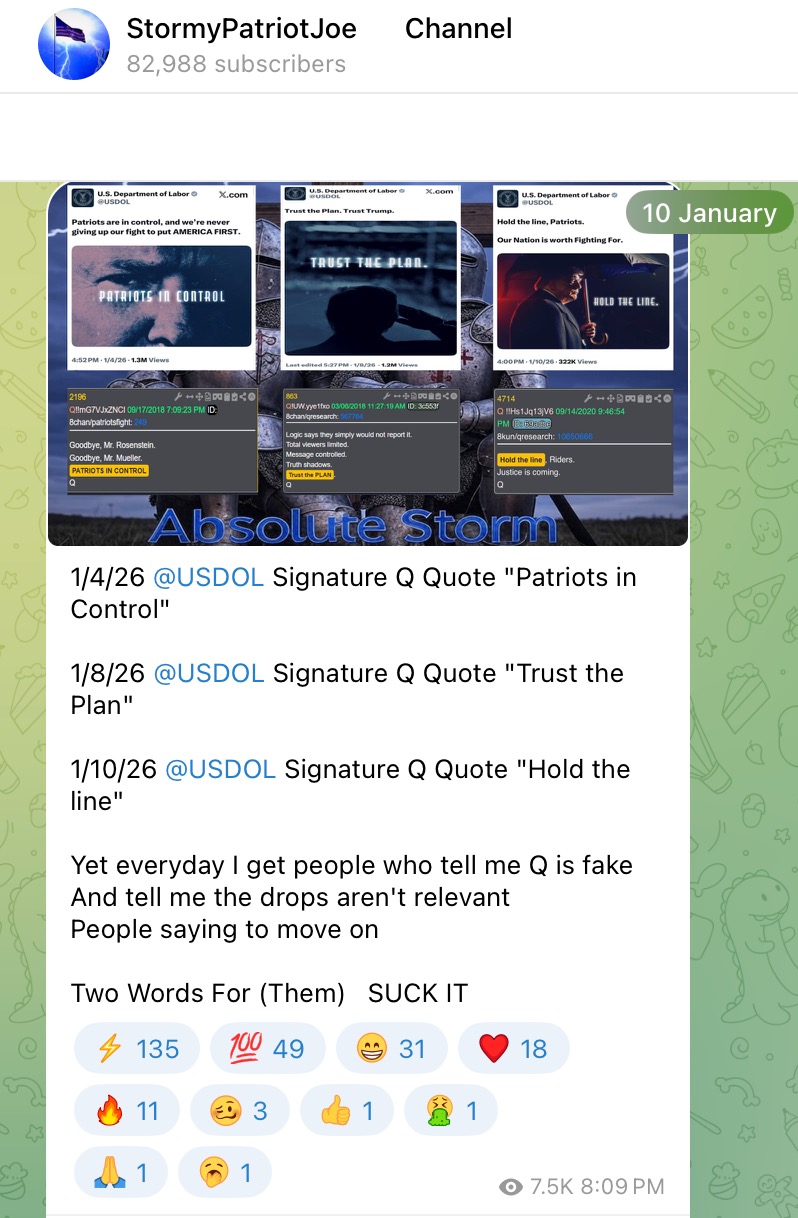 StormyPatriotJoe Labor Department posts