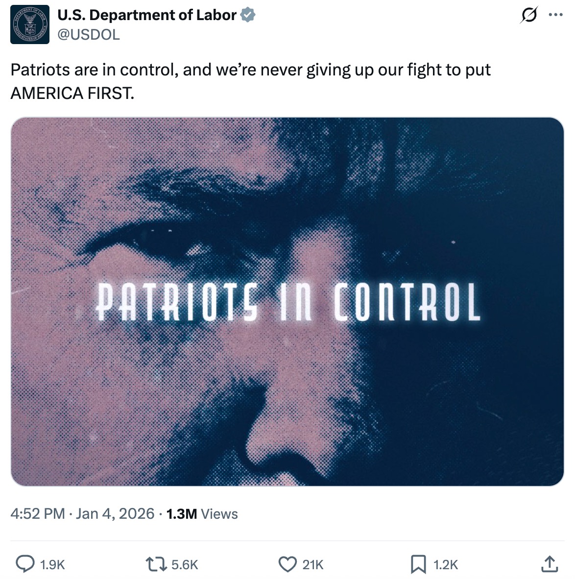 Labor Department QAnon phrase post1