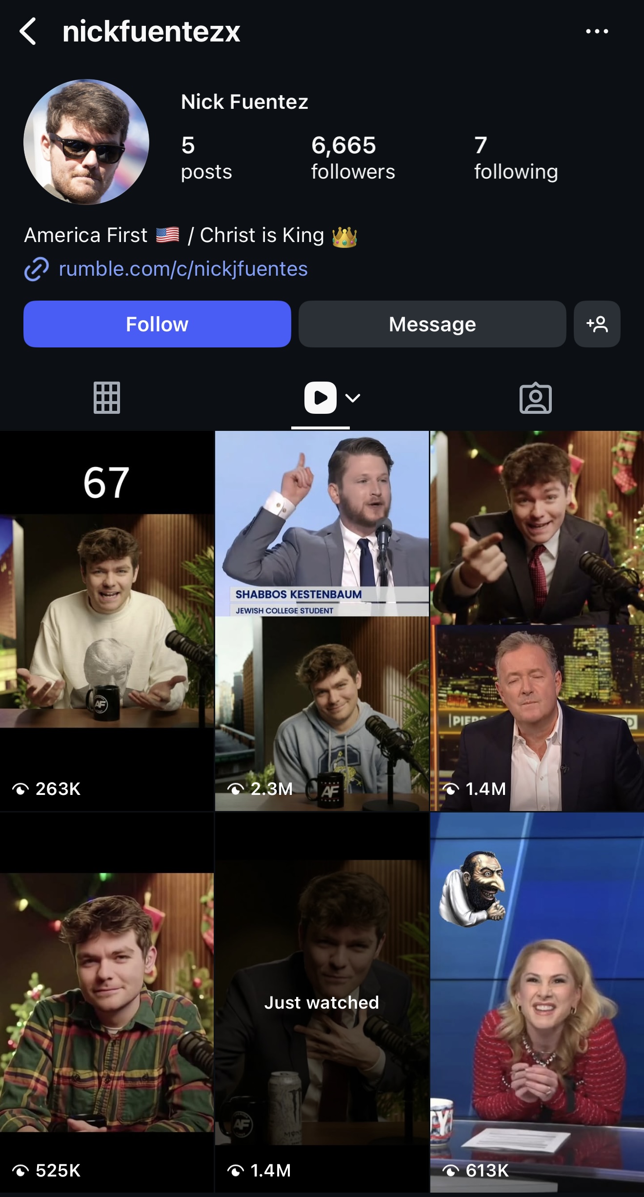 View count to followers ratio, Fuentes