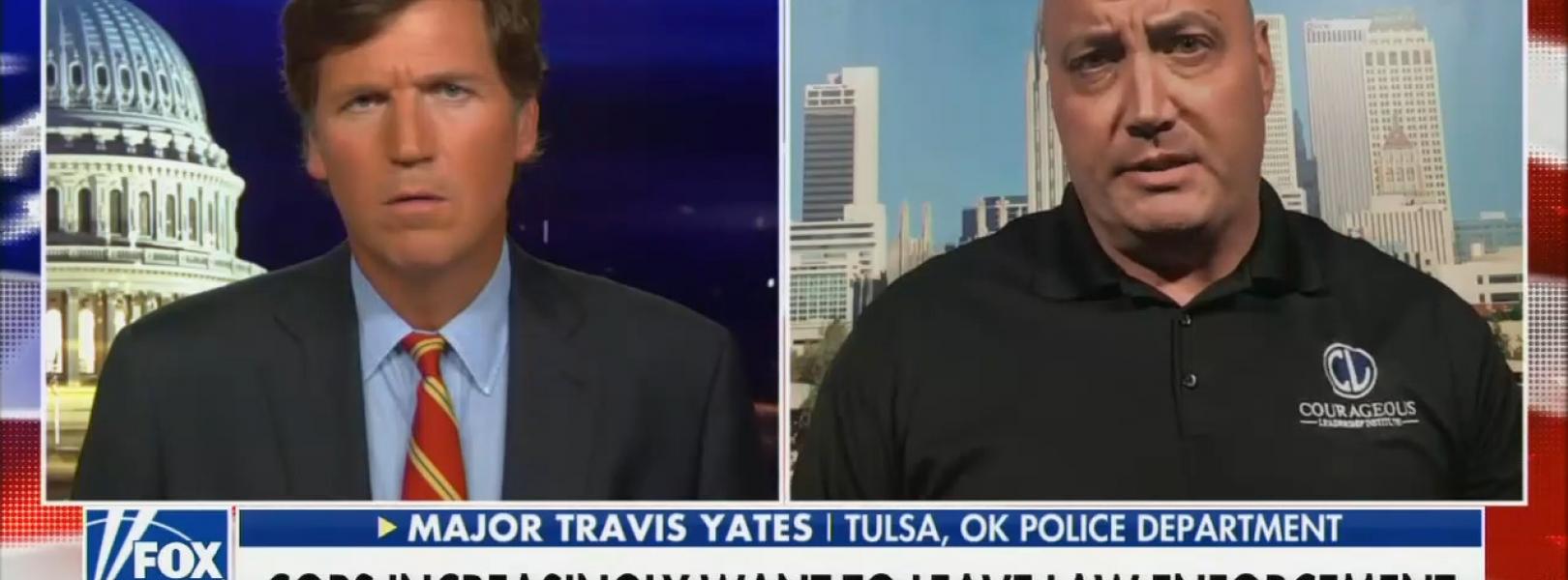 Tucker Carlson gives friendly interview to police officer who said Black people “probably ought to be” shot more