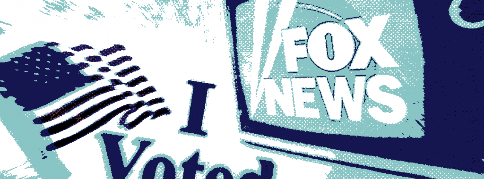 The Fox News logo alongside an "I Voted" sticker