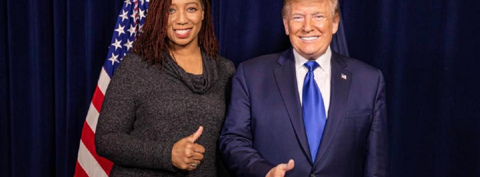 Stacy Washington with Donald Trump