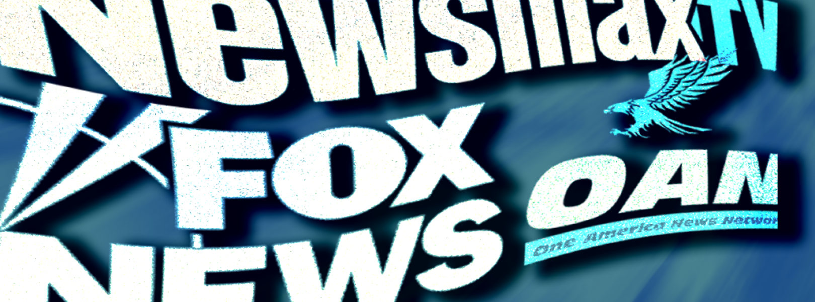 Newsmax TV, Fox News, and OAN logos