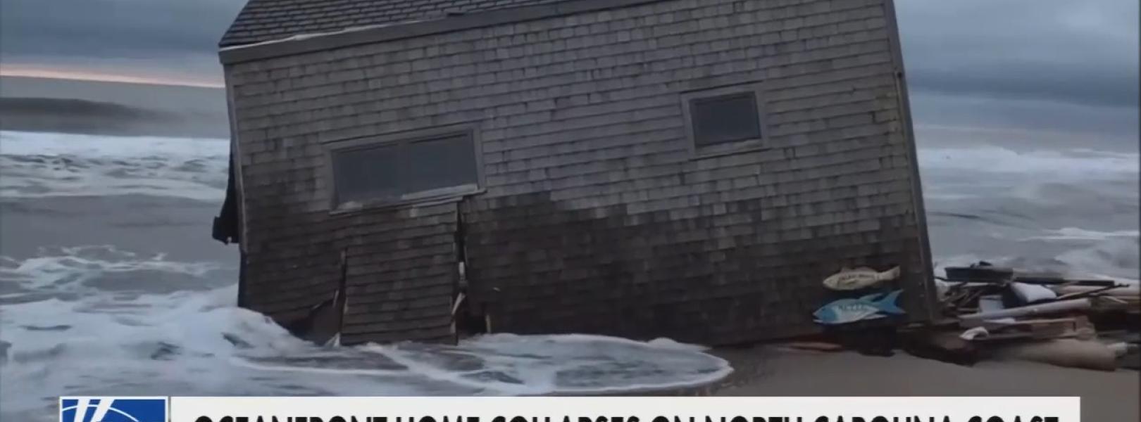 chyron: Oceanfront home collapses on North Carolina coast 
