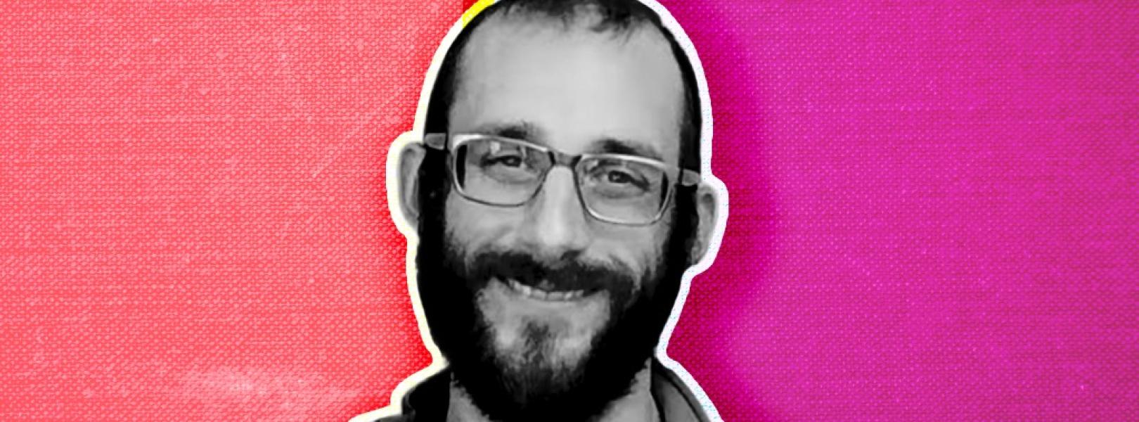 Alex Pretti red-ish background