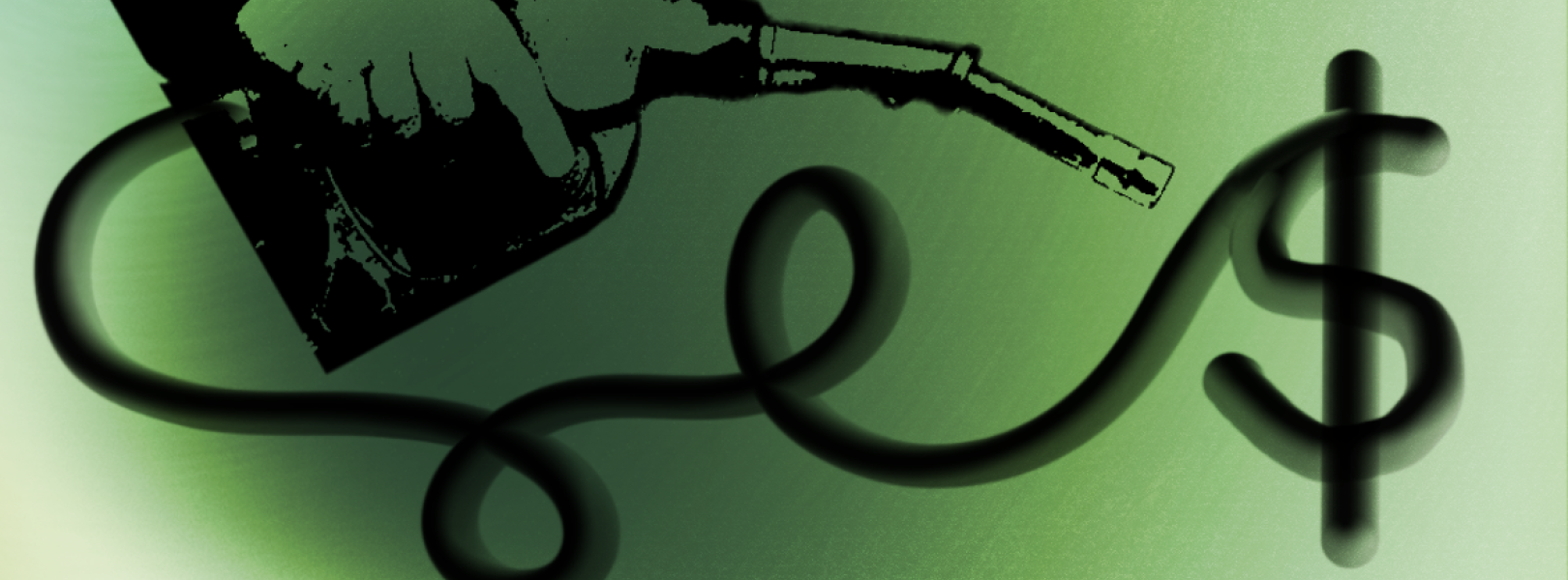 gas nozzle with money sign 