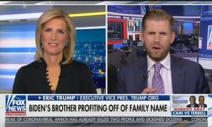 Eric Trump tells Laura Ingraham his family got “out of business” after Donald Trump became president