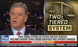 Hannity on "two-tiered" system of justice