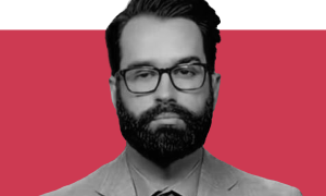 Matt Walsh on a red background