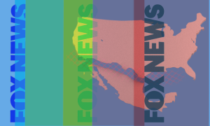 Fox News logo over the southern border